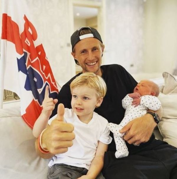 Joe Root With His Son Newborn Daughter
