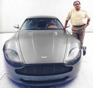 Dilip Chhabria with his Aston Martin Vanquish