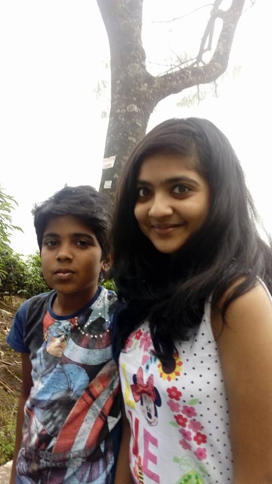 Nandana Varma with her brother