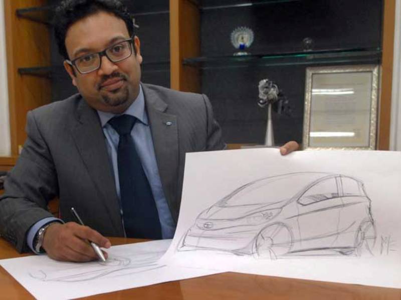 Pratap Bose working on a Tata concept car