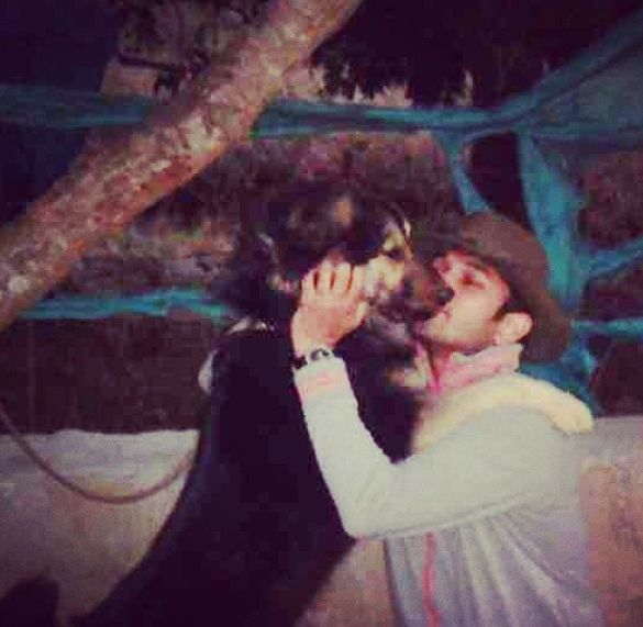 Rohit Saroha with his pet dog