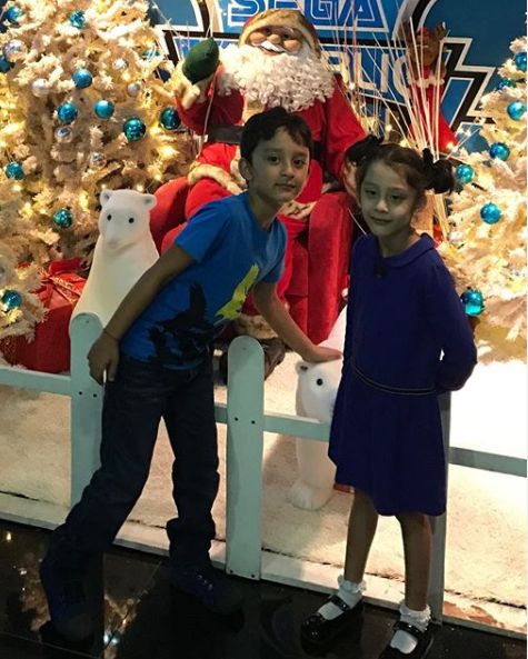 Shahraan Dutt with his sister