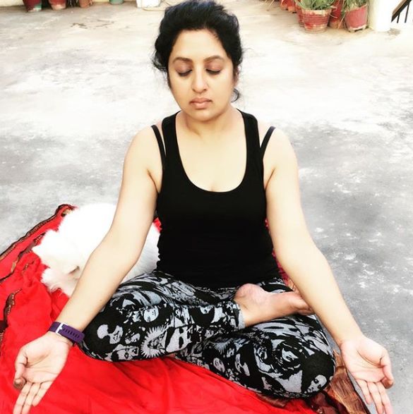 Shanoor Sana Begum doing Yoga