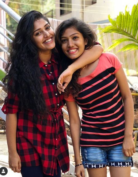 Shreya Anchan with her sister