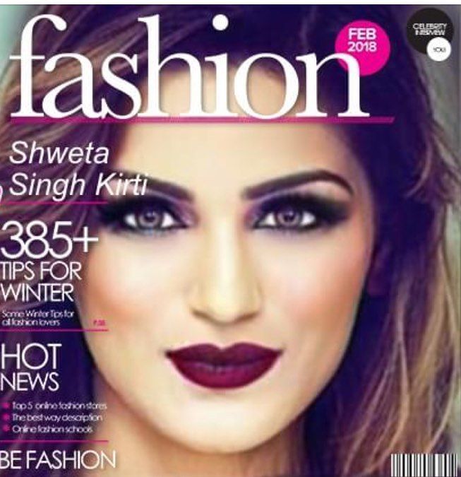 Shweta Singh Kirti on the cover of a magazine