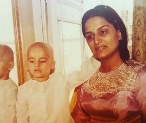 An Old Picture of Anita Dheer With Her Son