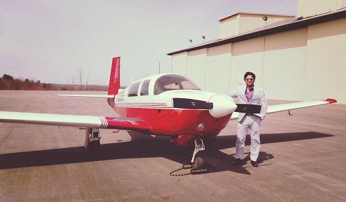 Ankesh Arora Posing With a Plane
