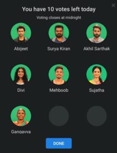 Bigg Boss Telugu 4 Voting Process (Online Poll), Contestants & Eviction