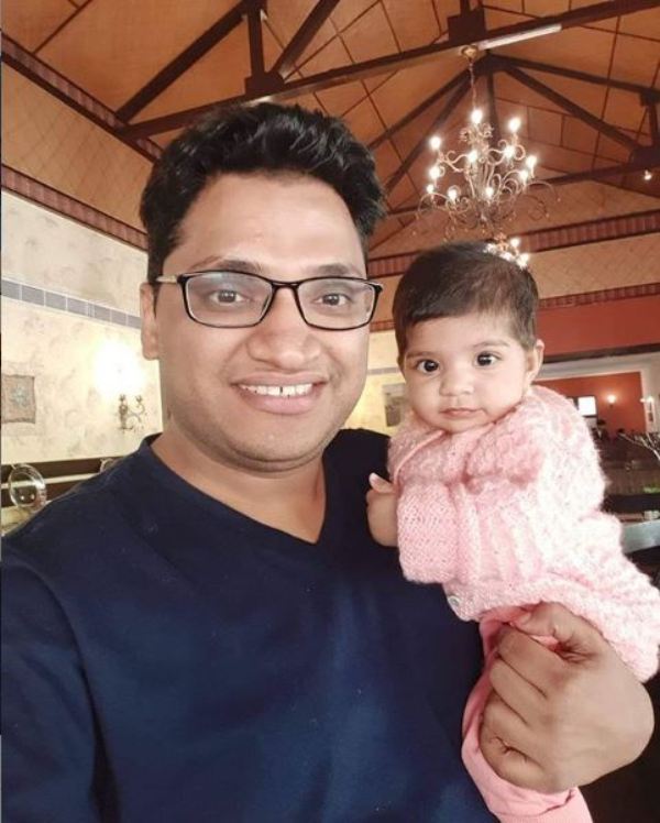 Gaurav Gupta with his daughter