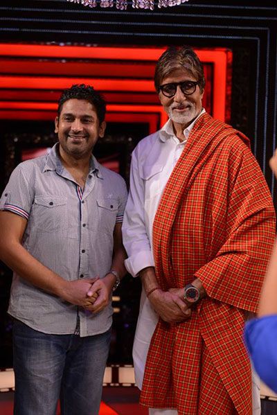 Manoj Muntashir with Amitabh Bachchan