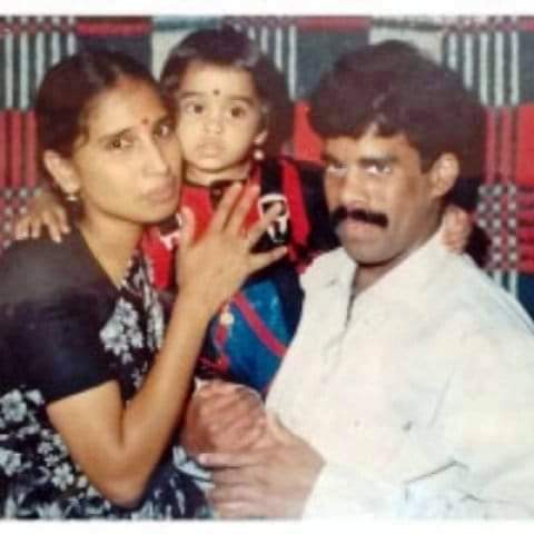 Nalini and Murugan with their daughter in prison