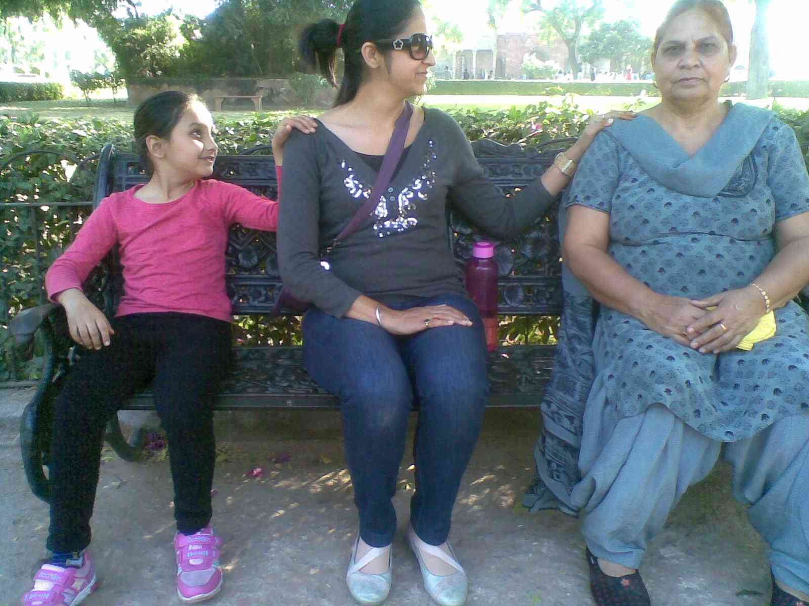 Navjyot Randhawa with her mother and daughter
