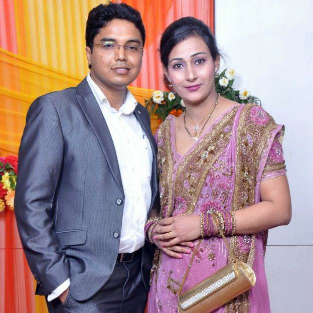 Neha Tanwar with her husband