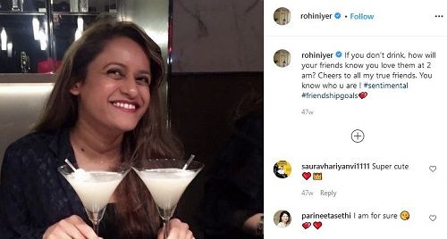 Rohini Iyer's Instagram Post