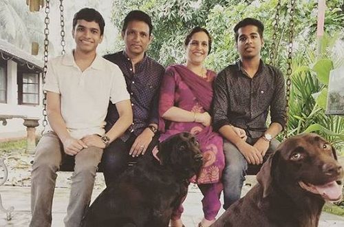 Saurav Kishan With His Parents and Brother