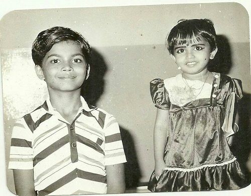 Surya Kiran With His Sister, Sujitha