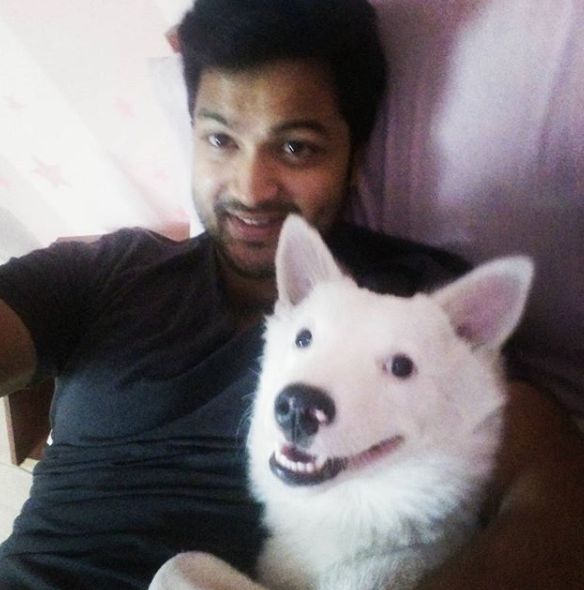 Syed Sohel Ryan with his pet dog