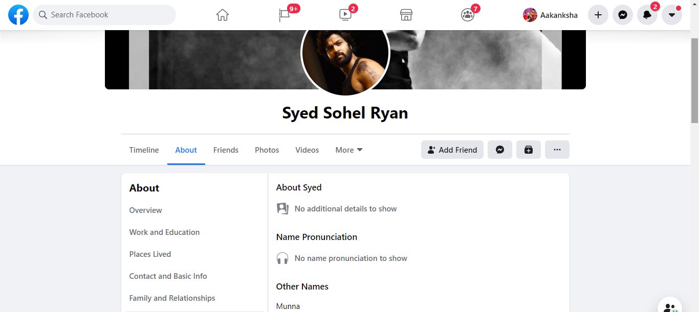 Syed Sohel Ryan's Facebook Profile
