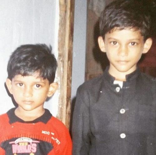 A Childhood Picture of Som Shekar With His Younger Brother