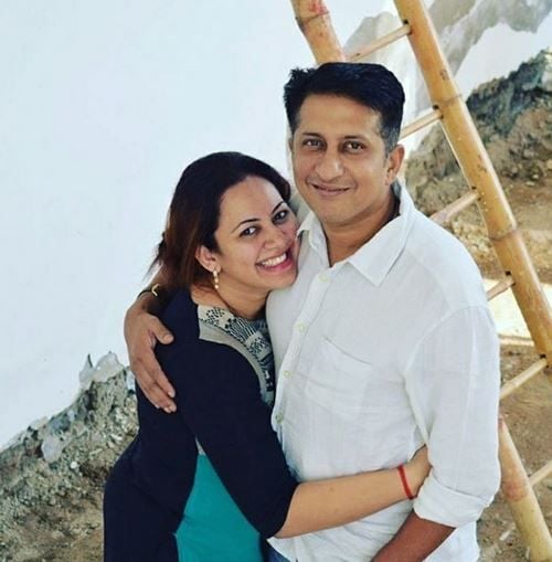 Archana Chandhoke With Her Husband