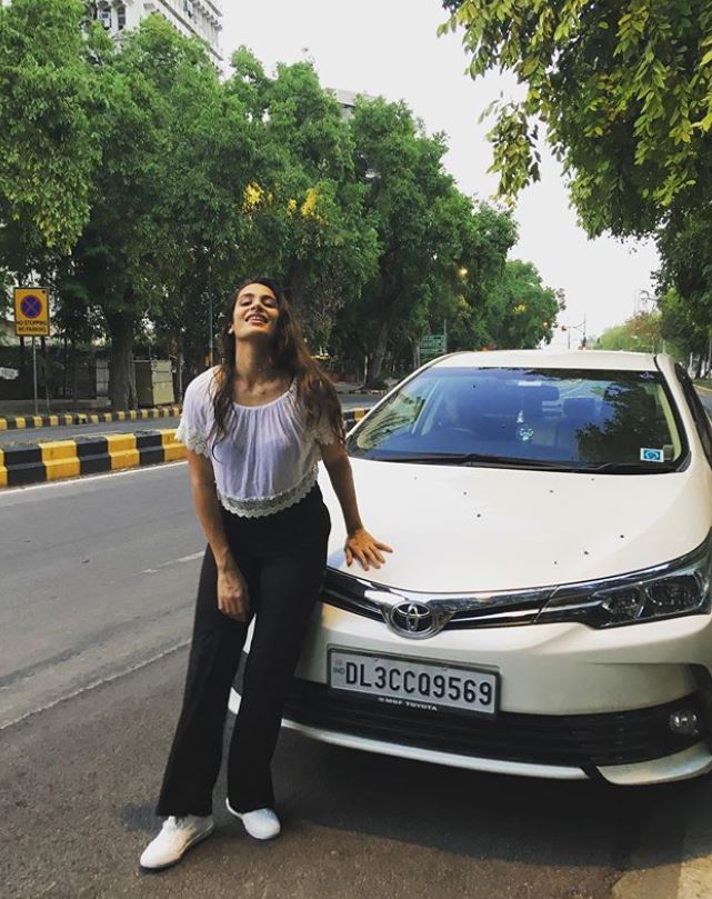 Arushi Chawla with her car