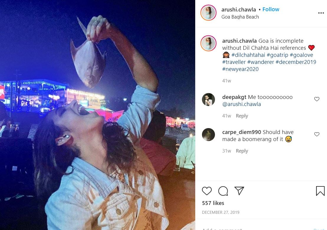 Arushi Chawla's Instagram Post