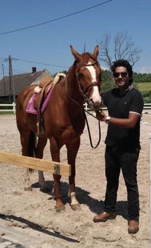 Dhruv Verma With a Horse