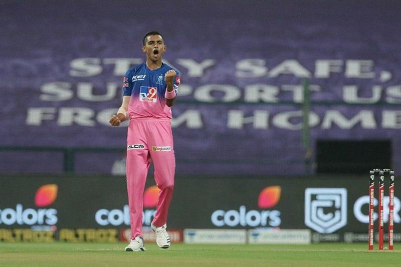 Kartik Tyagi pumped up after taking wicket on his debut IPL match
