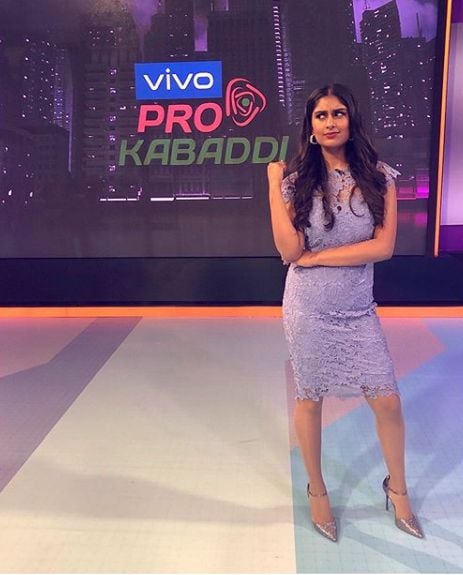 Kira Narayanan hosting Vivi Pro Kabbadi