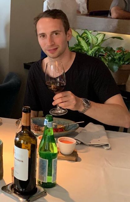 Mathias Boe drinking alcohol