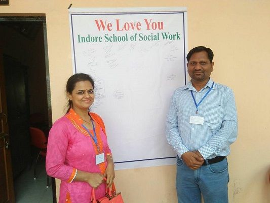 Monica and Gyanendra Purohit at Indore School of Social Work