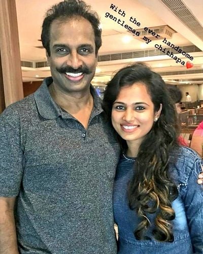 Ramya Pandian With Her Uncle