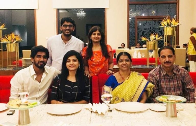 Sandeep Bavanaka with his family