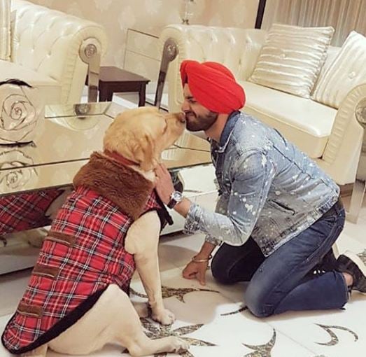 Shehzad Deol with his pet dog