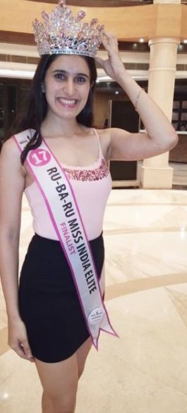 Srishti Sudhera as a contestant of Rubaru Miss India Elite