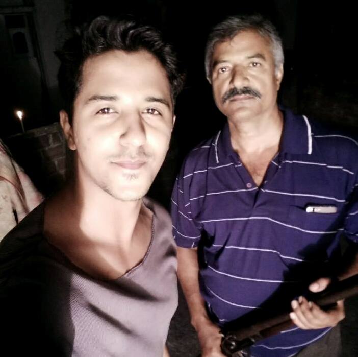 Abhinav Shekhar with his father