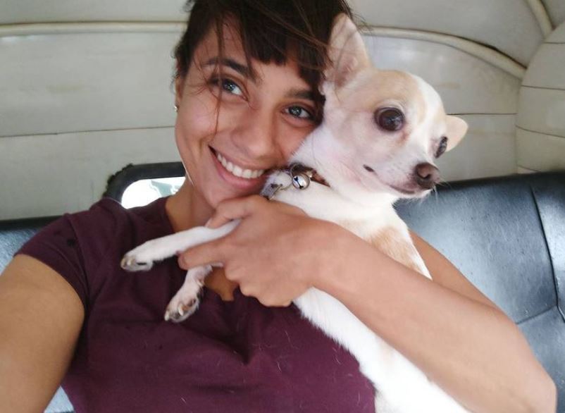 Bhavna Ruparel and her pet dog