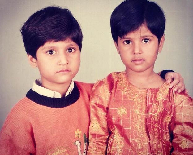 Childhood Picture of Aryan Pasha with his Sister