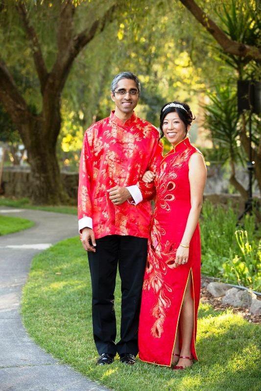 Dr Murthy and his wife on the day of their wedding
