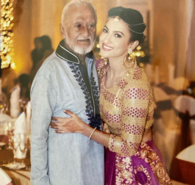 Gauahar Khan with her father