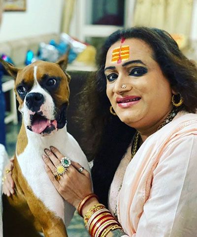 Laxmi Narayan Tripathi with her Pet