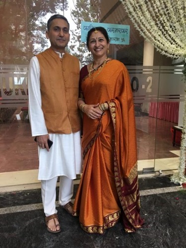 Madhuri Kanitkar with her husband, Rajeev Kanitkar