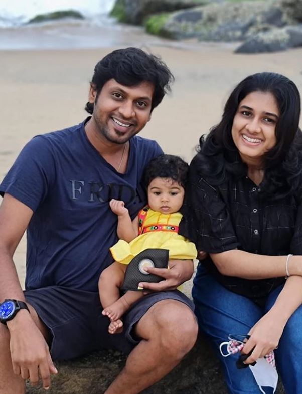 Rio Raj with his wife and daughter