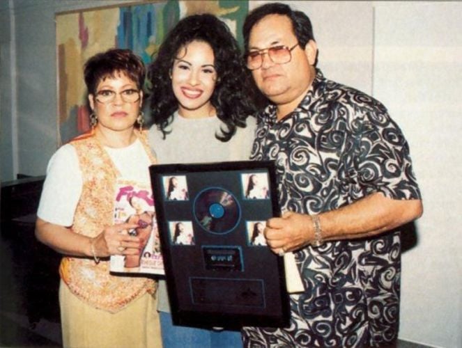 Selena Quintanilla with her Parents