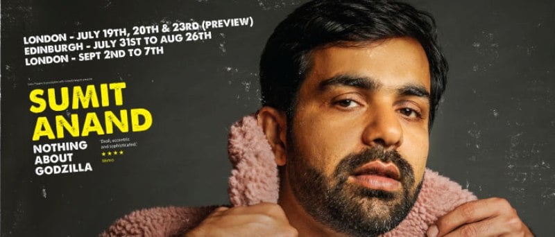 Sumit Anand's show poster at the Edinburgh Festival Fringe