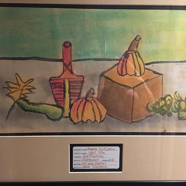 A painting by James Charles when he was in 2nd grade