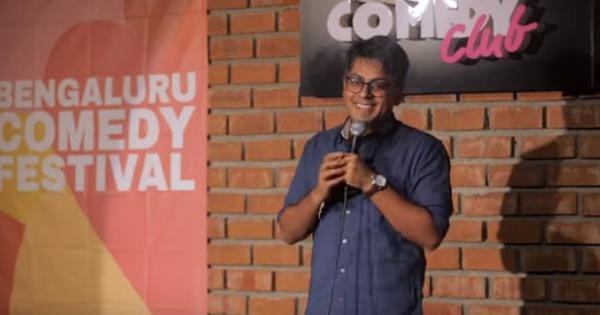Abijit Ganguly performing at That Comedy Club Banglore