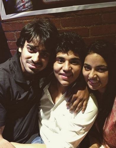 Aditya Ojha with his Siblings