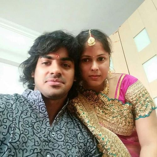 Aditya Ojha with his Wife