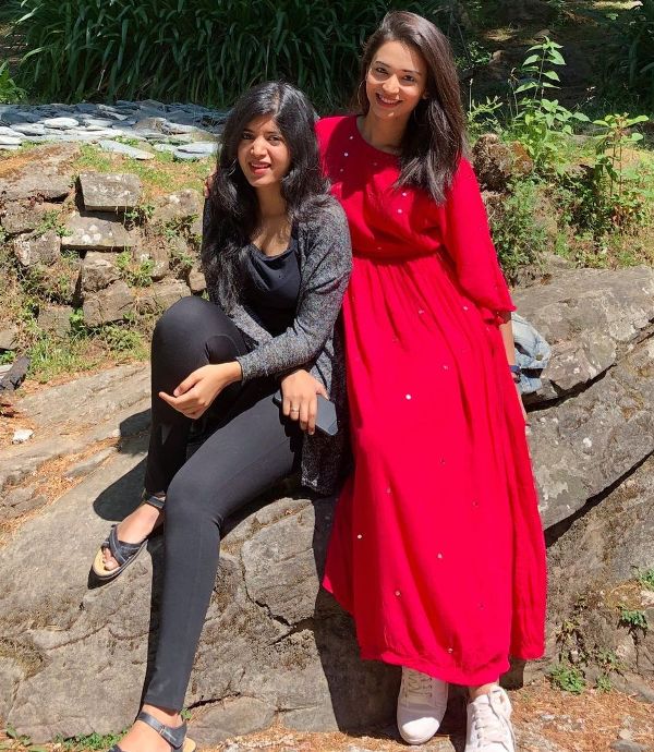 Anjali Barot with her sister Shruti